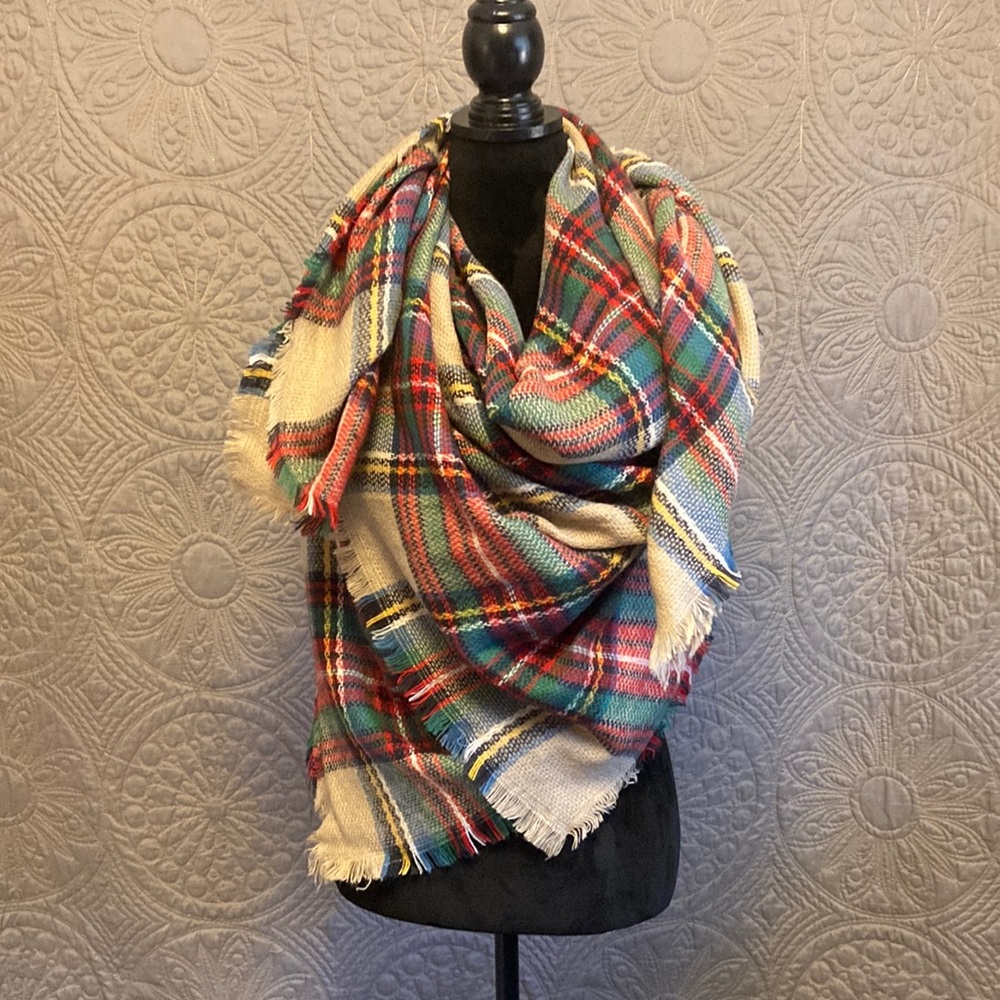 Plaid Blanket Scarf